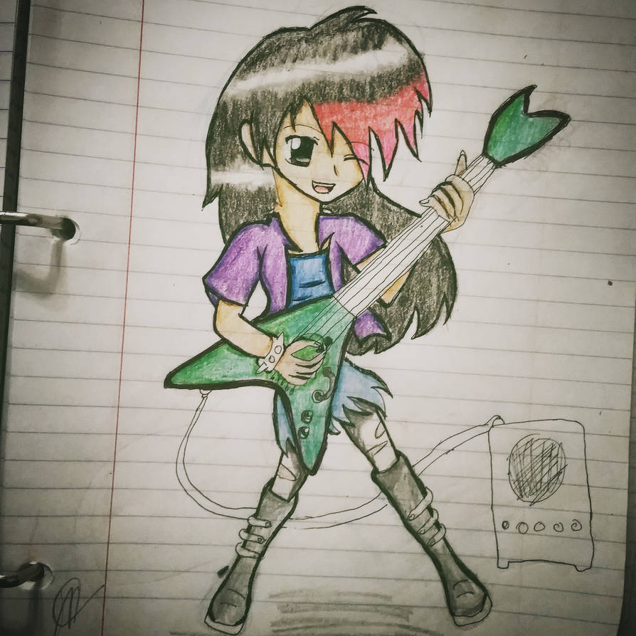 rocker anime girl by xxgokuthedemonxx on DeviantArt