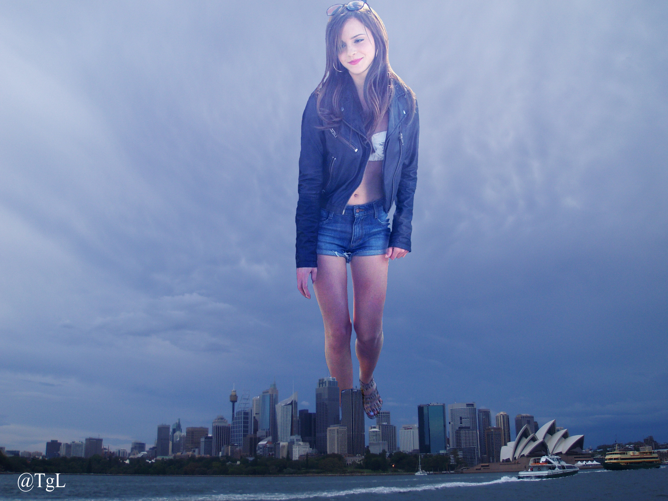 Giantess Emma Watson at Sydney