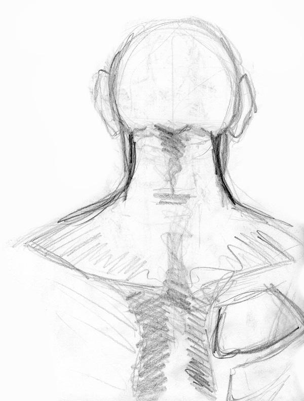 Head Study - Rear view, Male by barzahd on DeviantArt