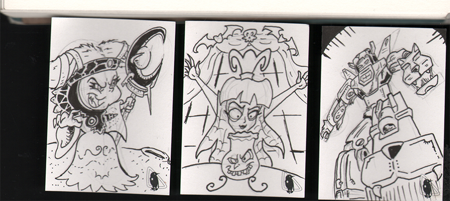 Sketchcards- Rita, Lydia, Voltron