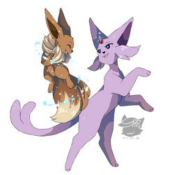 Espeon and Eevee