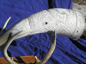 Very large Raven horn and antler stand pic4