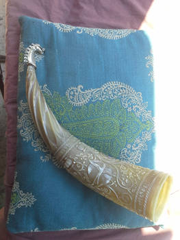 Haakon's new drinking horn pic1