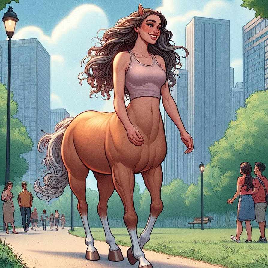 Centaur Getting Pretty Brunette Centaur 5 by maymoon19000 on DeviantArt