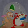 A Redraw of Ren and Stimpy Artwork by John K.