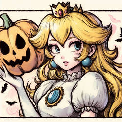 Princess Peach in Halloween