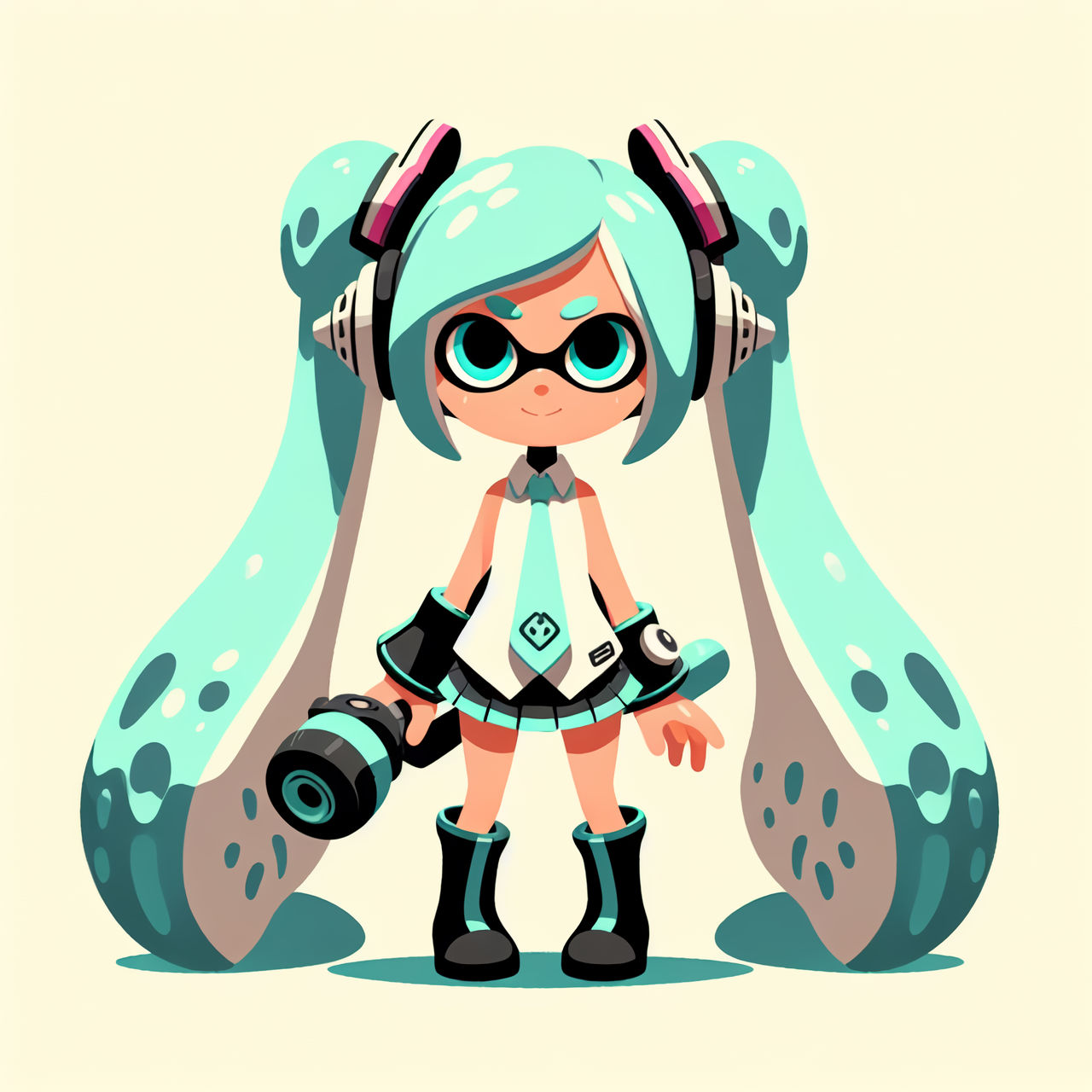 Splatune Inku Hatsune Miku X Splatoon Super Mario X Hatsune Miku | Fantendo Game