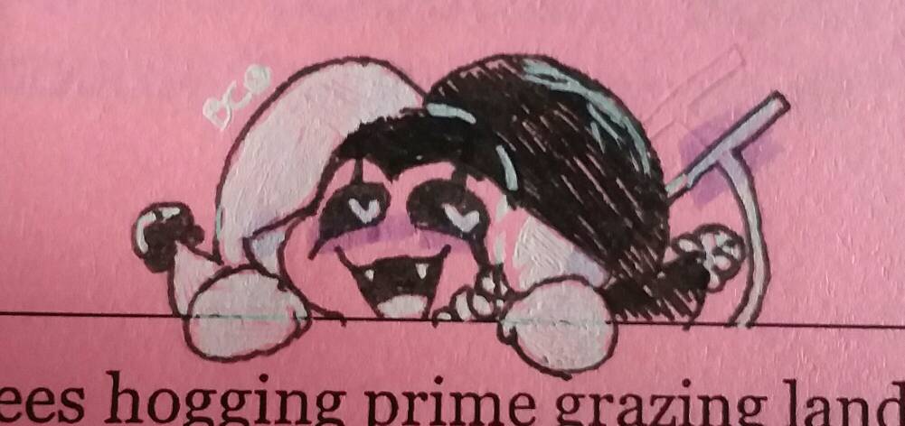 Jevil Doodle On a Pink Paper by Bubblechaser123 on DeviantArt