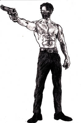 Posing and Body Practice #27 - Masked Man w/ Gun