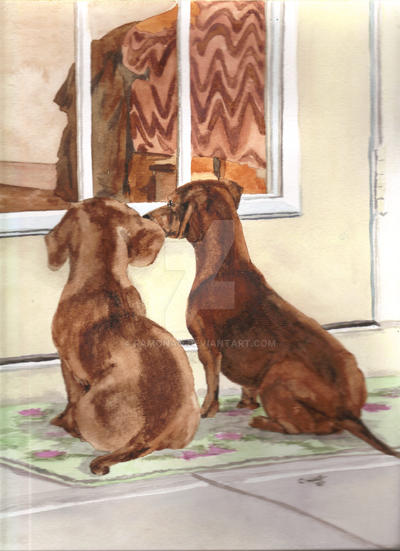 Waiting Dachshunds