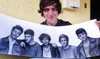 With my One Direction Drawing