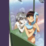 Bathtime fun Evangelion boys