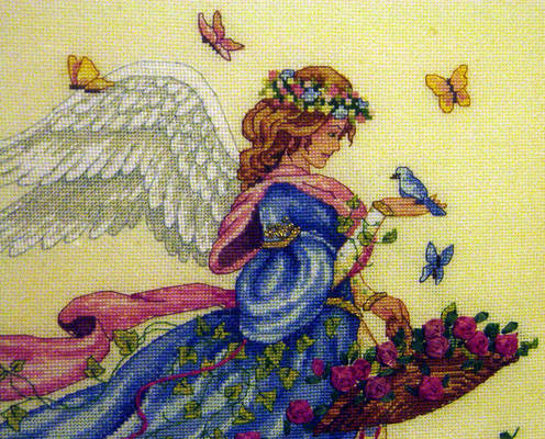 Cross Stitch Angel - Zoom