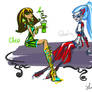 Cleo de Nile and Ghoulia Yelps (Monster High girl)