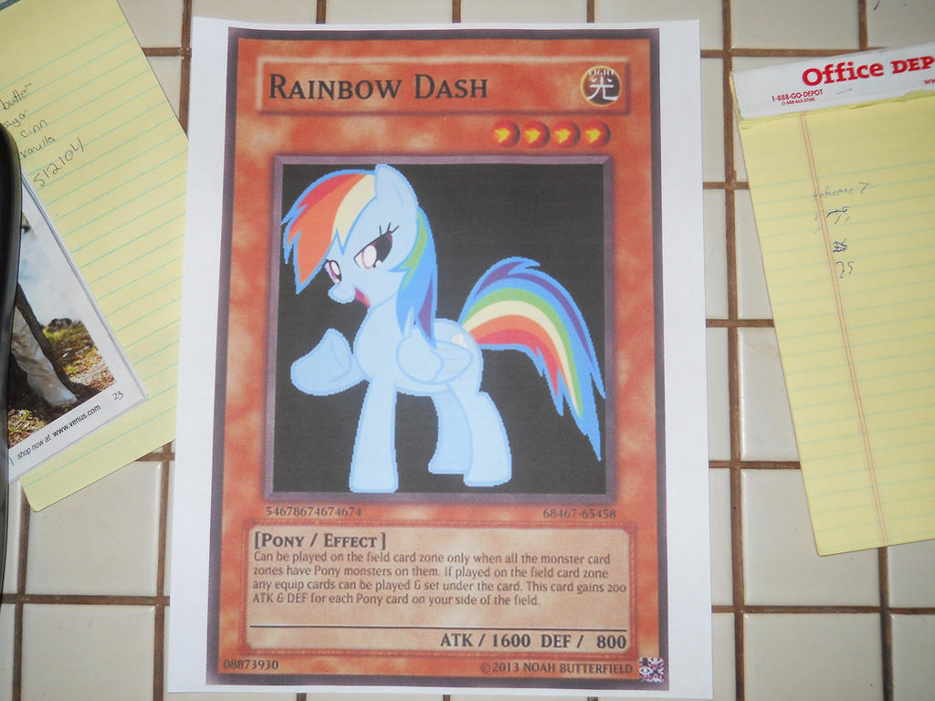 Yugioh Rainbow Dash Card