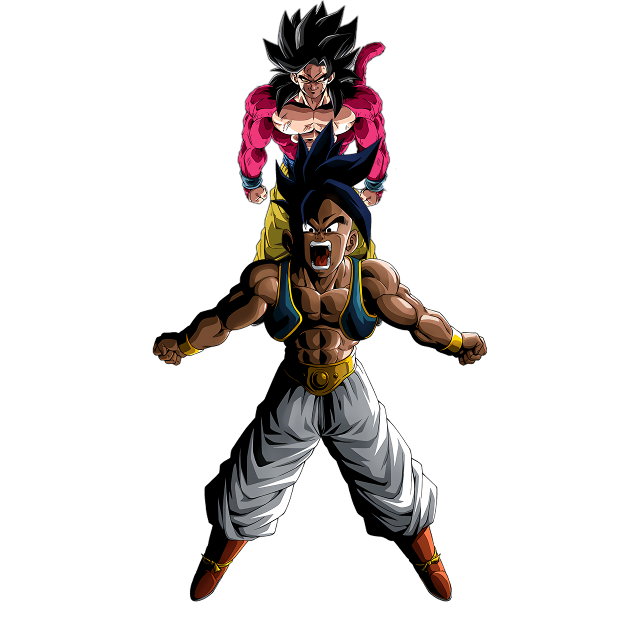 4K INT DF LR Majuub and Super Saiyan 4 Goku by GachaRobin on