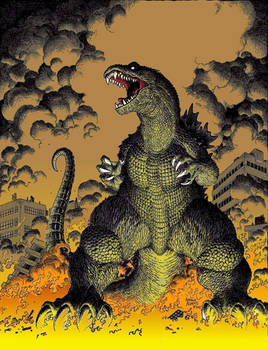 GODZILLA GMK - Art Adams colorized