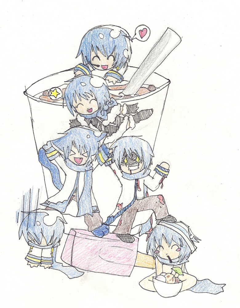 Kaito chibies go crazy xD