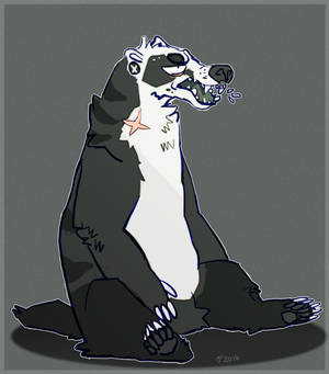 [commission] tired badger