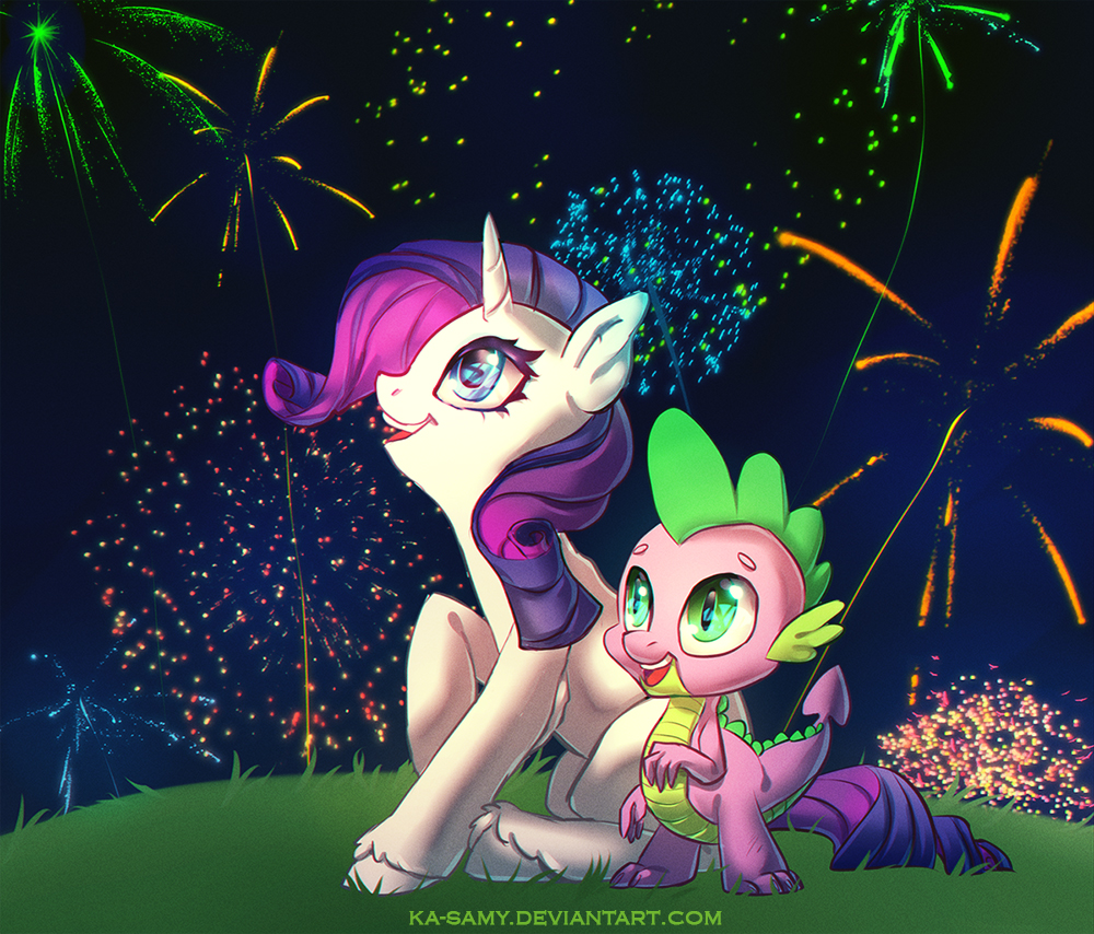 Sketch commission - Fireworks