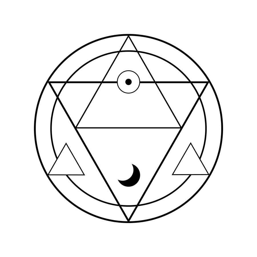 Simple Transmutation Circles Premium Vector | Abstract Runes Circle