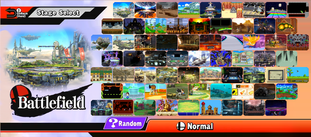 Super Smash Bros. 5 - Custom Stage Select Roster