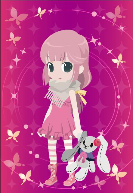 Adoptable Girl: PINK -OPEN- DRAW-TO-ADOPT