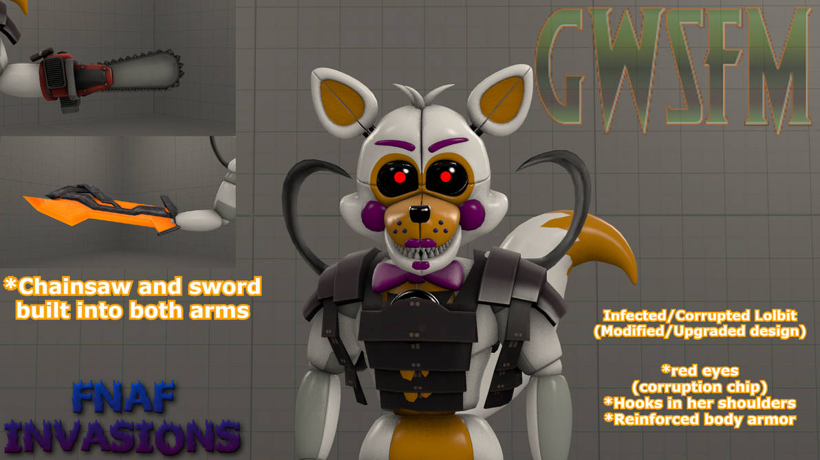 Lolbit First Design Upgraded Lolbit design for FNaF Invasions by GreatWesternSFM on DeviantArt