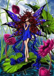 fairy and water lilies...