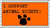 I support animal rights by stamps-club