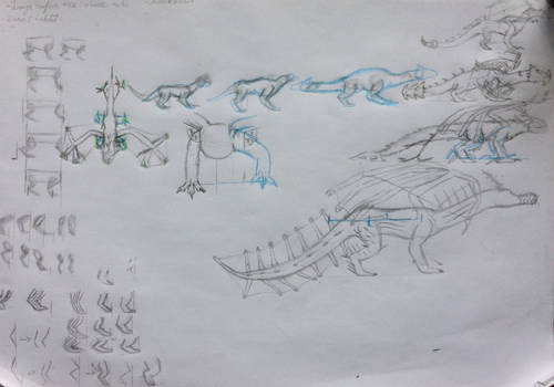 Simple dragon sketch body adjustments