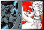 ATCs Zekrom and Reshiram by SabarielLocien