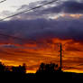 heavy thunderstorm sunset