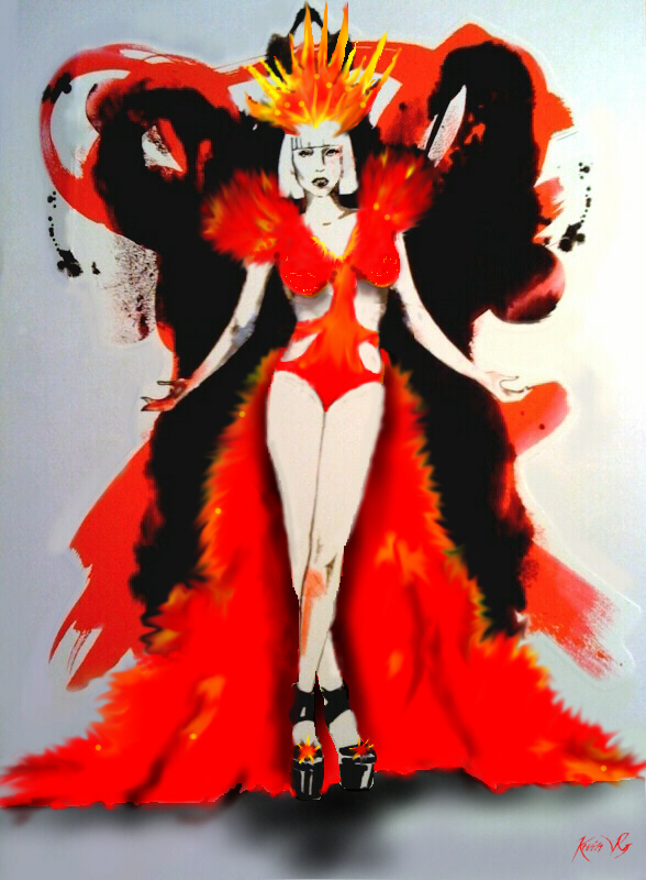 Lady GaGa's hot red dress