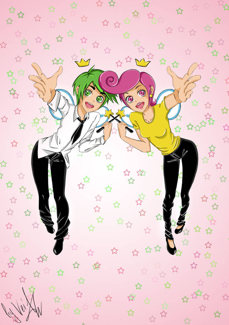 Fairly odd Parents - Cosmo and Wanda by Veil28 on DeviantArt.