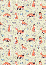 Fox and Bird Pattern