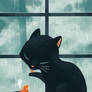 Cat and Rain