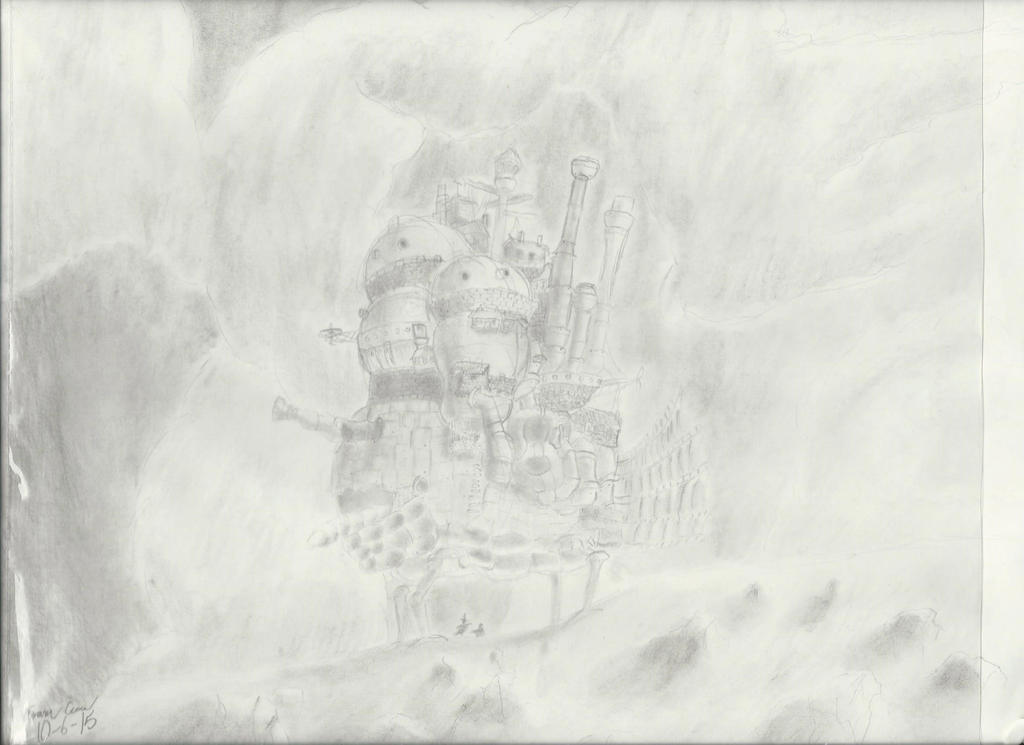 Howl's Moving Castle Pencil Sketch by LSilverThunder2 on DeviantArt