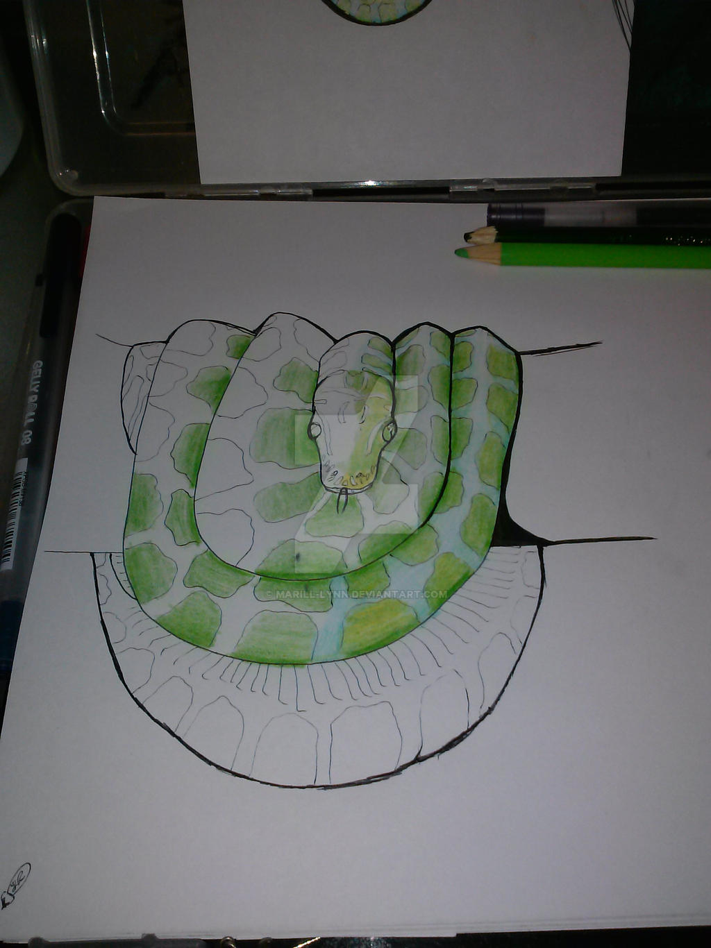 Sketching a green tree python by marill-lynn on DeviantArt
