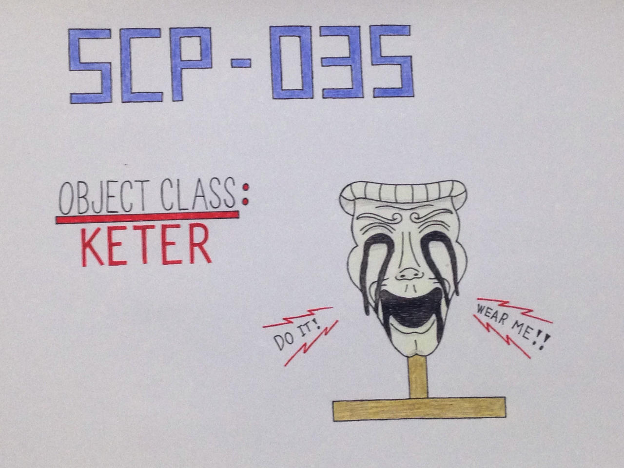 SCP-035: The Possessive Mask by ThatSnowpixOmega on DeviantArt