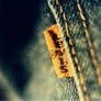 Close up of jean tab