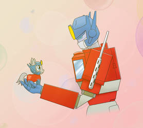 Optimus Prime finds a Pony