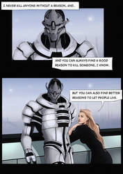 [Saren x Shepard] Working with a paragon (redraw) by LRTrevelyan