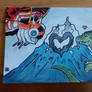 Mothra and Godzilla Valentine's Day Card