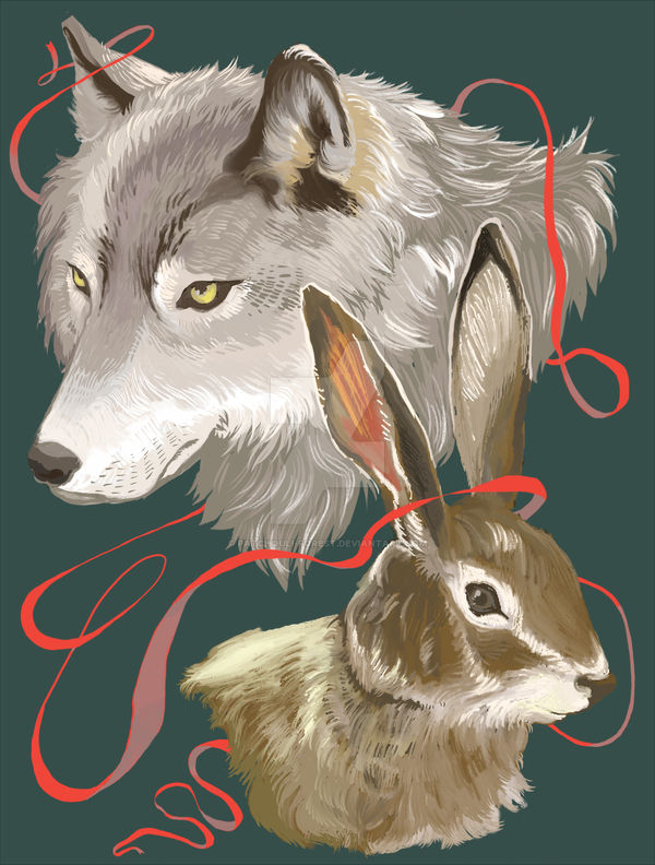 DUMB LUCK: The Wolf and the Rabbit by patchouli-forest on DeviantArt