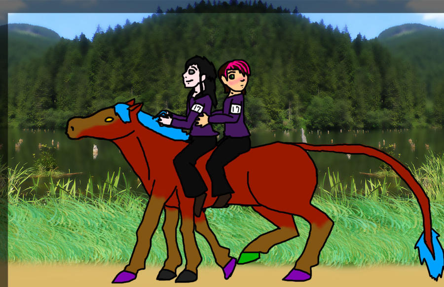 Bareback double riding by J4-Coltrain on DeviantArt
