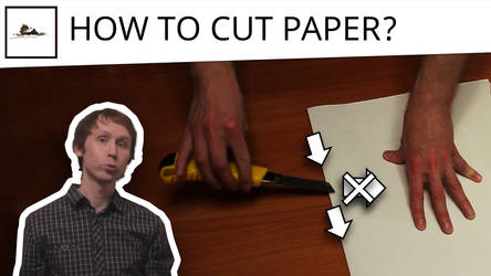 How to cut paper with a retractable knife