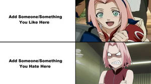 Sakura Haruno's Reactions Meme Template