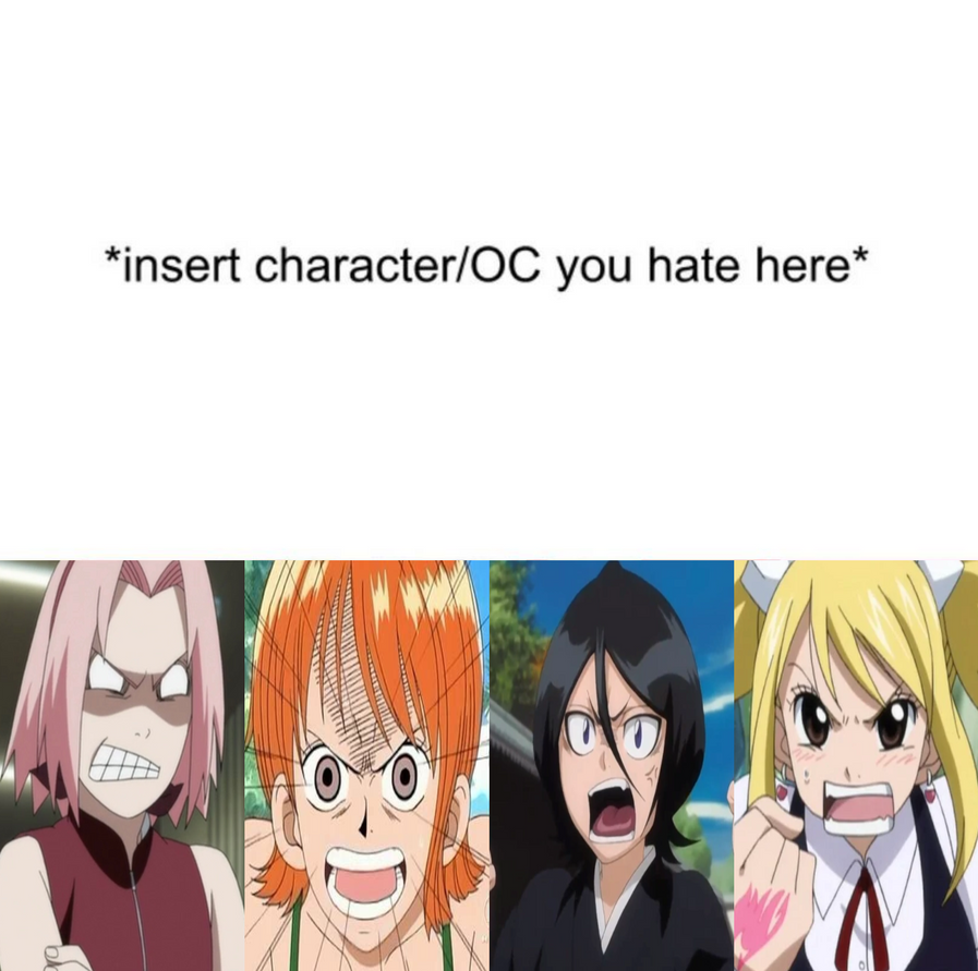 Angry Anime Girls Hate Meme Template by MangaAnimeChampion on DeviantArt