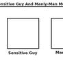 Sensitive Guy And Manly-Man Meme Template